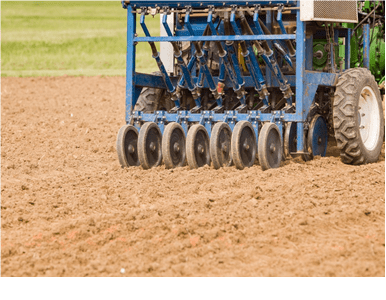 combine tilling field